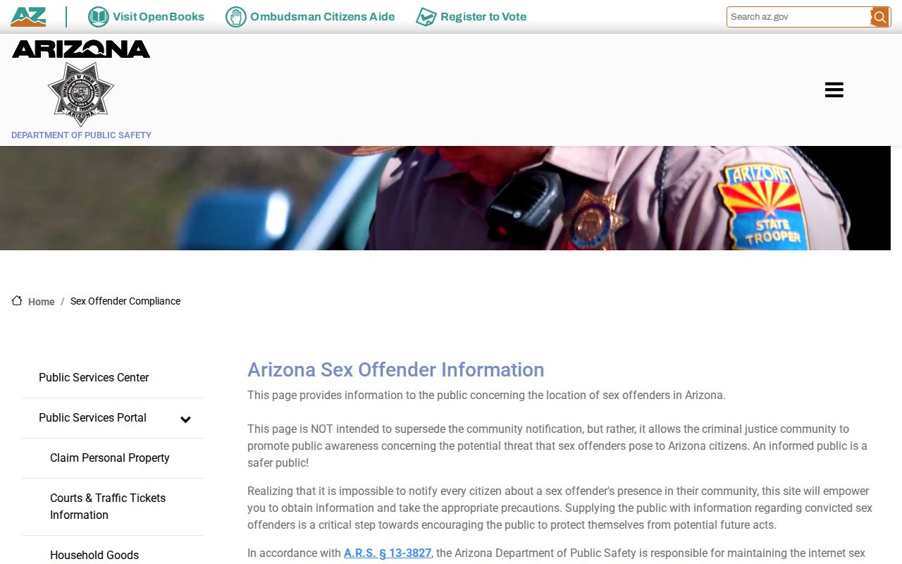 Marana residents directory Arizona DPS public safety information