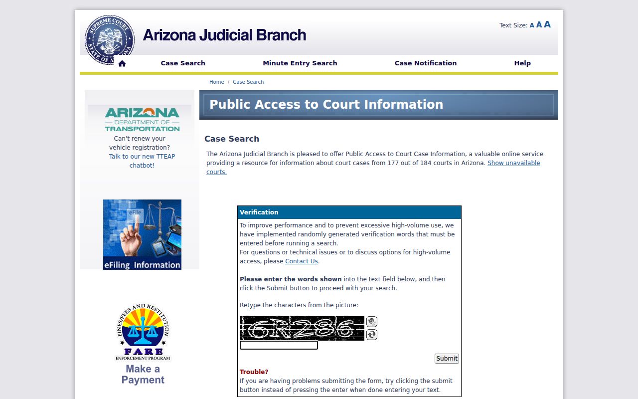 Marana residents directory Arizona public court lookup